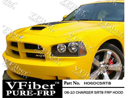VFiber Fiberglass SRT-8 Hood 06-10 Dodge Charger VFiber Fiberglass SRT-8 Hood 06-10 Dodge Charger